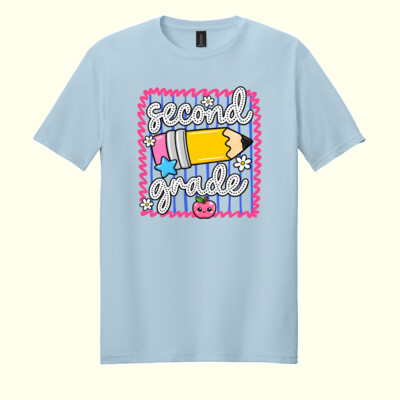 Second Grade Pencil 89-198 - Adult Softstyle ® T Shirt Thumbnail