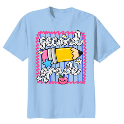 Second Grade Pencil 89-198 - Youth Heavy Cotton 100% Cotton T Shirt Thumbnail