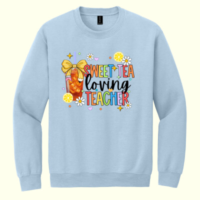 Sweet Tea Loving Teacher 99-225 - Heavy Blend Crewneck Sweatshirt Thumbnail