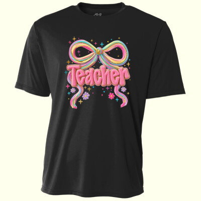 Teacher Coquette Faux Patch 99-229 - Adult Cooling Performance Short Sleeve Tee Thumbnail