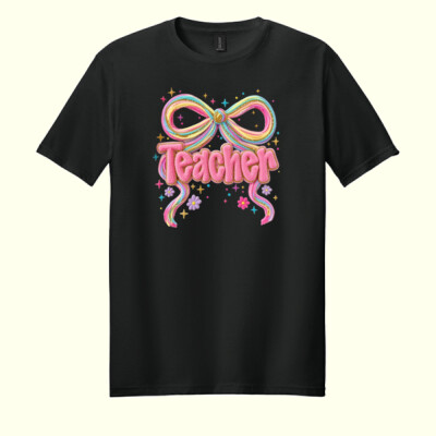 Teacher Coquette Faux Patch 99-229 - Adult Softstyle ® T Shirt Thumbnail