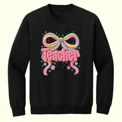 Teacher Coquette Faux Patch 99-229 - Heavy Blend Crewneck Sweatshirt Thumbnail