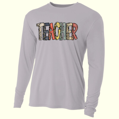 Teacher Leopard 99-246 - Adult Cooling Performance Long Sleeve Tee Thumbnail