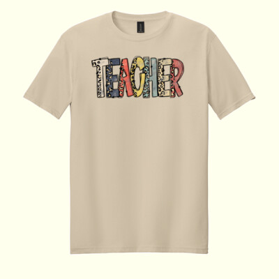 Teacher Leopard 99-246 - Adult Softstyle ® T Shirt Thumbnail