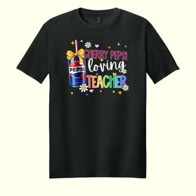 Cherry Pepsi Loving Teacher 99-248 - Adult Softstyle ® T Shirt Thumbnail