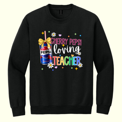 Cherry Pepsi Loving Teacher 99-248 - Heavy Blend Crewneck Sweatshirt Thumbnail