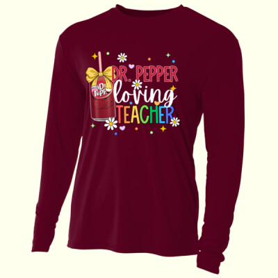 Dr. Pepper Loving Teacher 99-252 - Adult Cooling Performance Long Sleeve Tee Thumbnail