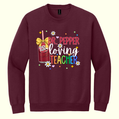 Dr. Pepper Loving Teacher 99-252 - Heavy Blend Crewneck Sweatshirt Thumbnail