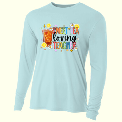 Sweet Tea Loving Teacher 99-253 - Adult Cooling Performance Long Sleeve Tee Thumbnail