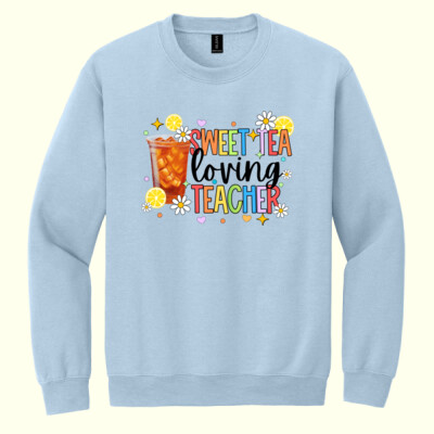 Sweet Tea Loving Teacher 99-253 - Heavy Blend Crewneck Sweatshirt Thumbnail