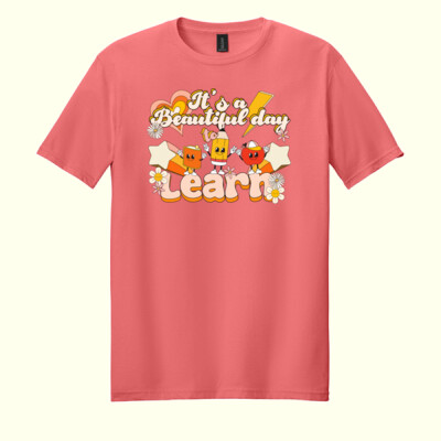 It's a Beautiful Day to Learn 99-263 - Adult Softstyle ® T Shirt Thumbnail