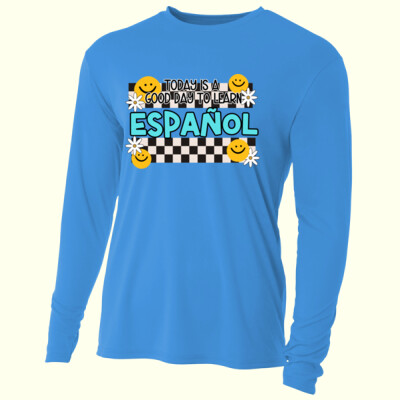 Today Is a Good Day to Learn Español 99-267 - Adult Cooling Performance Long Sleeve Tee Thumbnail
