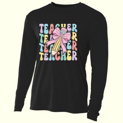 Teacher Teacher Teacher 99-269 - Adult Cooling Performance Long Sleeve Tee Thumbnail