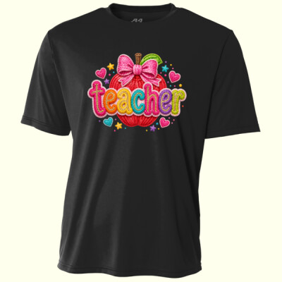 Faux yarn teacher apple 99-283 - Adult Cooling Performance Short Sleeve Tee Thumbnail