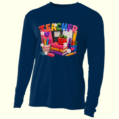 Faux paint teacher supplies 99-285 - Adult Cooling Performance Long Sleeve Tee Thumbnail