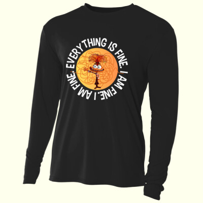 I Am Fine... Everything Is Fine 99-288 - Adult Cooling Performance Long Sleeve Tee Thumbnail