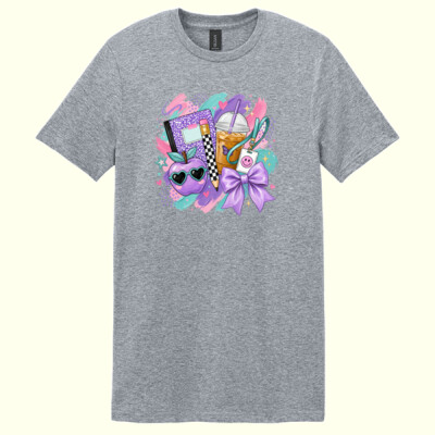 Purple School Items 99-291 - Adult Softstyle ® T Shirt Thumbnail