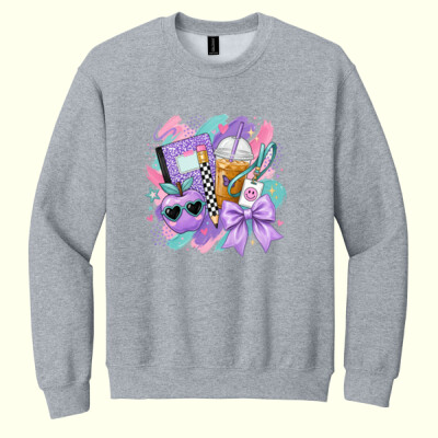 Purple School Items 99-291 - Heavy Blend Crewneck Sweatshirt Thumbnail