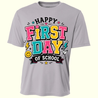 Happy First Day of School 81-001 - Youth Cooling Performance Short Sleeve Tee Thumbnail