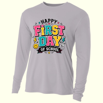 Happy First Day of School 81-001 - Adult Cooling Performance Long Sleeve Tee Thumbnail
