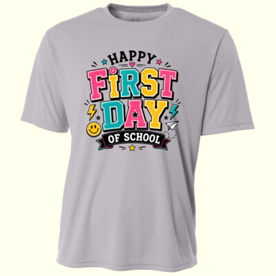 Happy First Day of School 81-001 - Adult Cooling Performance Short Sleeve Tee Thumbnail
