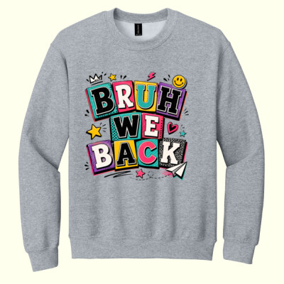 Bruh We Back 81-002 - Heavy Blend Crewneck Sweatshirt Thumbnail