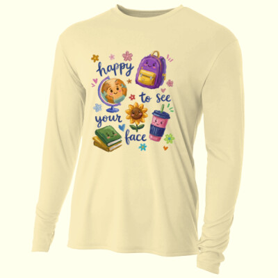 Happy to See Your Face 99-304 - Adult Cooling Performance Long Sleeve Tee Thumbnail