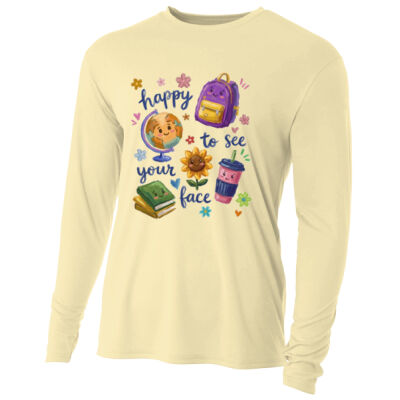 Happy to See Your Face 99-304 - Adult Cooling Performance Long Sleeve Tee Thumbnail