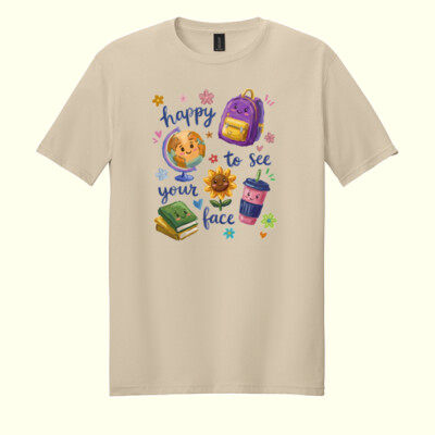 Happy to See Your Face 99-304 - Adult Softstyle ® T Shirt Thumbnail