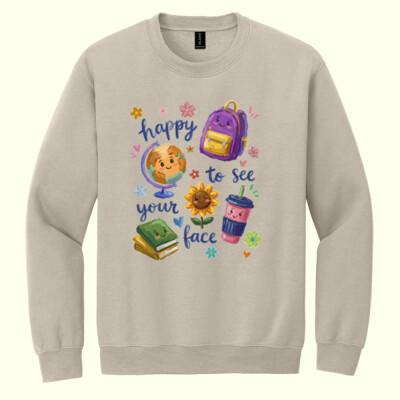 Happy to See Your Face 99-304 - Heavy Blend Crewneck Sweatshirt Thumbnail