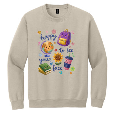 Happy to See Your Face 99-304 - Heavy Blend Crewneck Sweatshirt Thumbnail