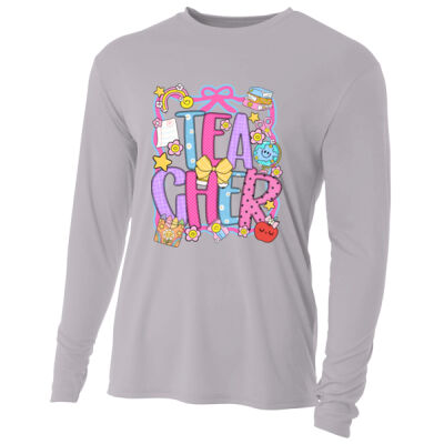 Teacher Coquette Preppy 99-306 - Adult Cooling Performance Long Sleeve Tee Thumbnail