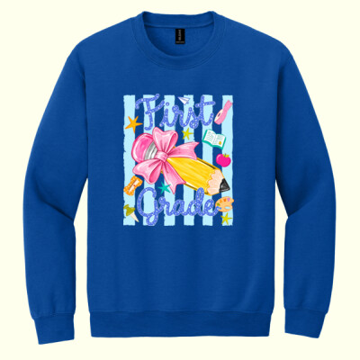 First Grade Coquette Pencil 89-068 - Heavy Blend Crewneck Sweatshirt Thumbnail