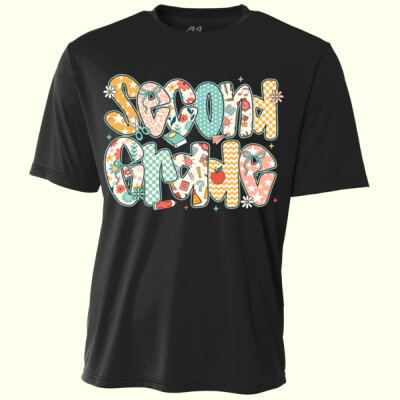 Second Grade Preppy Floral 89-073 - Youth Cooling Performance Short Sleeve Tee Thumbnail