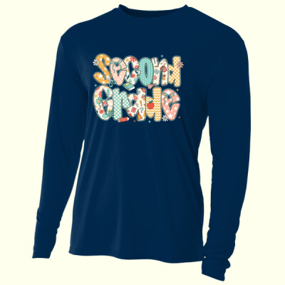 Second Grade Preppy Floral 89-073 - Adult Cooling Performance Long Sleeve Tee Thumbnail