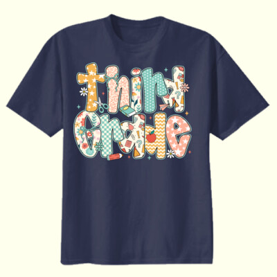 Third Grade Preppy Flowers 89-074 - Youth Heavy Cotton 100% Cotton T Shirt Thumbnail