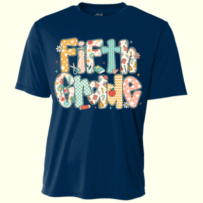 Fifth Grade Preppy Flowers 89-076 - Youth Cooling Performance Short Sleeve Tee Thumbnail