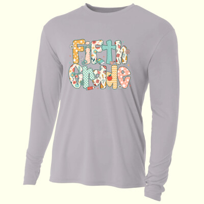 Fifth Grade Preppy Flowers 89-076 - Adult Cooling Performance Long Sleeve Tee Thumbnail