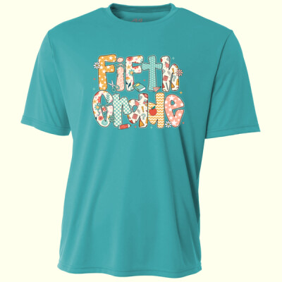 Fifth Grade Preppy Flowers 89-076 - Adult Cooling Performance Short Sleeve Tee Thumbnail