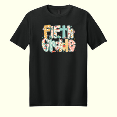 Fifth Grade Preppy Flowers 89-076 - Adult Softstyle ® T Shirt Thumbnail