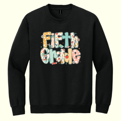 Fifth Grade Preppy Flowers 89-076 - Heavy Blend Crewneck Sweatshirt Thumbnail