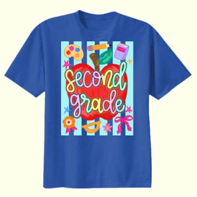 Second Grade Apple 89-078 - Youth Heavy Cotton 100% Cotton T Shirt Thumbnail