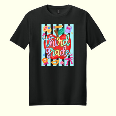 Third Grade Apple 89-079 - Adult Softstyle ® T Shirt Thumbnail