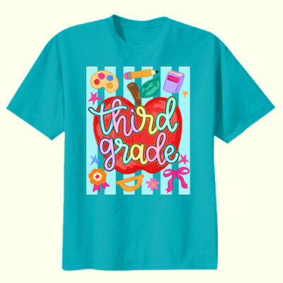 Third Grade Apple 89-079 - Youth Heavy Cotton 100% Cotton T Shirt Thumbnail