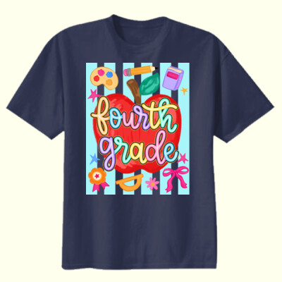 Fourth Grade Apple 89-080 - Youth Heavy Cotton 100% Cotton T Shirt Thumbnail