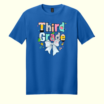 Third Grade Paper Bow 89-083 - Adult Softstyle ® T Shirt Thumbnail