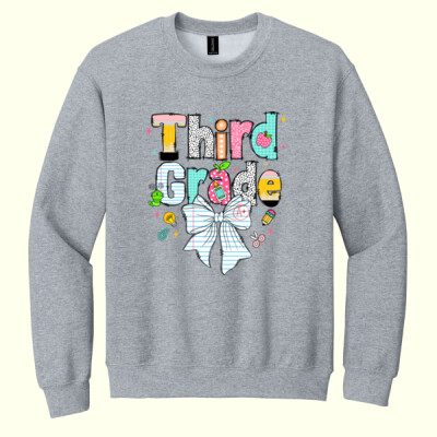 Third Grade Paper Bow 89-083 - Heavy Blend Crewneck Sweatshirt Thumbnail