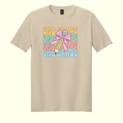 Second Grade Pencil Coquette 89-135 - Adult Softstyle ® T Shirt Thumbnail