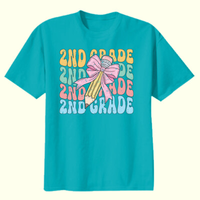 Second Grade Pencil Coquette 89-135 - Youth Heavy Cotton 100% Cotton T Shirt Thumbnail