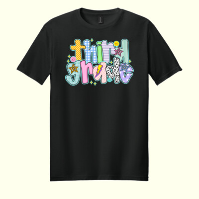 Third Grade Colorful 89-088 - Adult Softstyle ® T Shirt Thumbnail